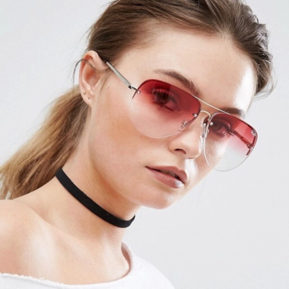 Quay Australia Pink Fade Aviators